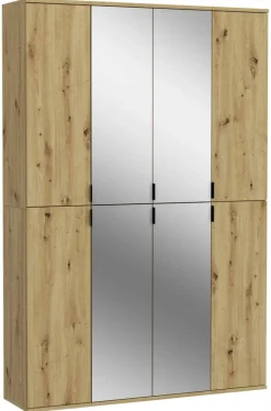Garderobe PROJEKT Eiche Artisan Nachbildung Spiegel B/H/T: ca. 121x193x34 cm