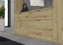 Garderobe PROJEKT Eiche Artisan Nachbildung Spiegel B/H/T: ca. 273x193x34 cm