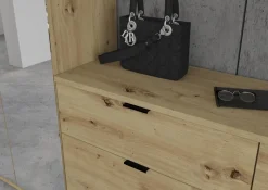 Garderobe PROJEKT Eiche Artisan Nachbildung Spiegel B/H/T: ca. 273x193x34 cm