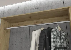 Garderobe PROJEKT Eiche Artisan Nachbildung Spiegel B/H/T: ca. 273x193x34 cm