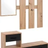 Garderobe Rudolf Eiche Artisan Nachbildung schwarz B/H/T: ca. 100x180x25 cm
