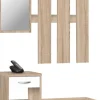 Garderobe Rudolf Eiche Sonoma Nachbildung weiß B/H/T: ca. 100x180x25 cm