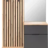 Garderobe Simple anthrazit Eiche Artisan Nachbildung B/H/T: ca. 88x195x35 cm