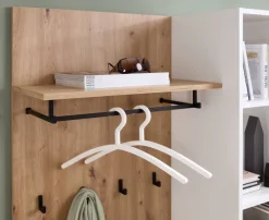 Garderobe Venlo weiß Eiche Artisan Nachbildung B/H/T: ca. 169x196x38 cm