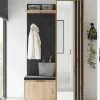 Garderobe Volano Eiche Artisan Nachbildung schwarz B/H/T: ca. 114x197x40 cm
