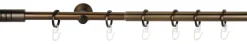Gardinenstange bronze Aluminium ausziehbar von ca. 120 bis 210 cm 1.0 Läufe