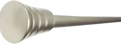 Gardinenstange Edelstahloptik Metall L: ca. 280 cm ausziehbar von ca. 160 bis 280 cm 1.0 Läufe