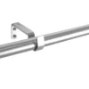 Gardinenstange Edelstahloptik Metall ausziehbar von ca. 190 bis 360 cm 1.0 Läufe