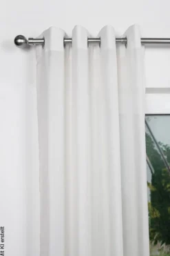 Gardinenstange Edelstahloptik Metall ausziehbar von ca. 190 bis 360 cm 1.0 Läufe
