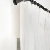 Gardinenstange schwarz Aluminium ausziehbar von ca. 120 bis 210 cm 1.0 Läufe