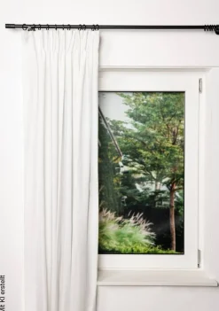 Gardinenstange schwarz Aluminium ausziehbar von ca. 120 bis 210 cm 1.0 Läufe