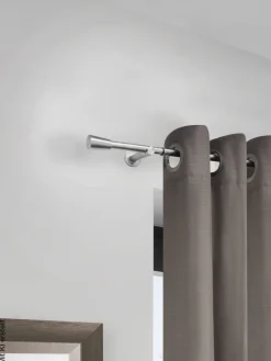 Gardinenstange schwarz Metall ausziehbar von ca. 100 bis 190 cm 1.0 Läufe