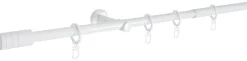 Gardinenstange weiß Aluminium ausziehbar von ca. 160 bis 280 cm 1.0 Läufe