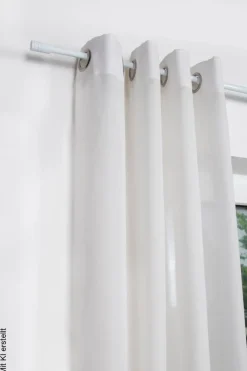 Gardinenstange weiß Aluminium ausziehbar von ca. 160 bis 280 cm 1.0 Läufe
