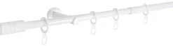 Gardinenstange weiß Aluminium ausziehbar von ca. 160 bis 280 cm 1.0 Läufe