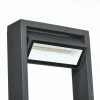 Gartenlampe mit LED dunkelgrau Aluminium Glas Gummi B/H/L: ca. 5x90x16 cm