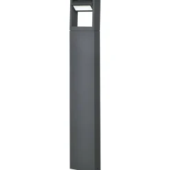 Gartenlampe mit LED dunkelgrau Aluminium Glas Gummi B/H/L: ca. 5x90x16 cm