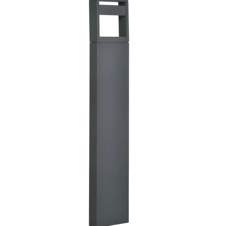 Gartenlampe mit LED dunkelgrau Aluminium Glas Gummi B/H/L: ca. 5x90x16 cm