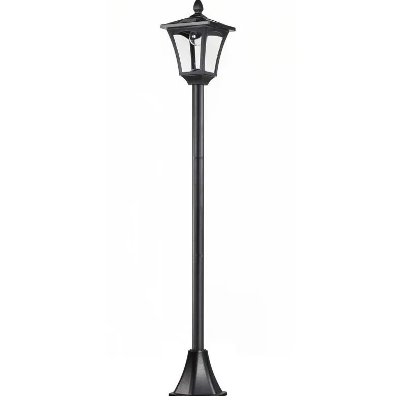 Gartenlaterne schwarz Edelstahl Kunststoff B/H/L: ca. 18x160x18 cm