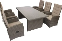 Gartensitzgruppe Barcelona grau Stahl