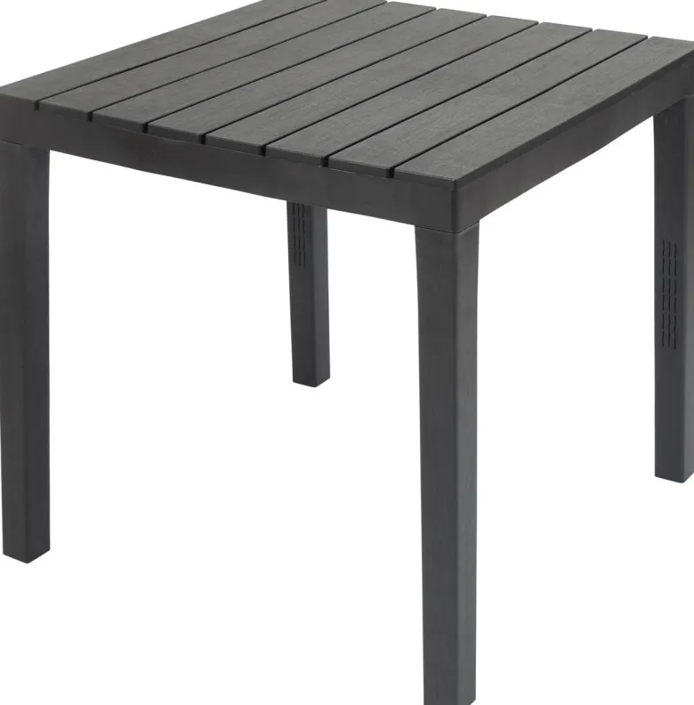 Gartentisch Bali anthrazit Kunststoff B/H/L: ca. 78x72x78 cm