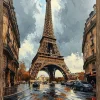 Gerahmtes Bild Paris B/H: ca. 70x50 cm
