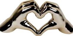 Glas-Art Deko-Figur gold Keramik B/H: ca. 25x10 cm