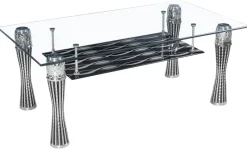 Glascouchtisch Adana glasklar B/H/T: ca. 115x43x65 cm