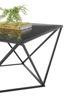 Glascouchtisch Senta schwarz B/H/T: ca. 80x45x80 cm