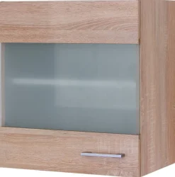 Glashängeschrank Samoa weiß Eiche Nachbildung B/H/T: ca. 50x54,8x32 cm