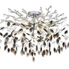 GLOBO Deckenleuchte Danna Chrom Metall Kunststoff Acryl H/D: ca. 120x60 cm G9 8 Brennstellen