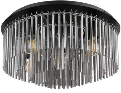 GLOBO Deckenleuchte Garley schwarz Metall H/D: ca. 23x30 cm E14 1 Brennstellen