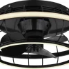 GLOBO Deckenventilator mattschwarz Opal H/D: ca. 18x50 cm max. 30 W
