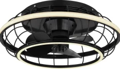 GLOBO Deckenventilator mattschwarz Opal H/D: ca. 18x50 cm max. 30 W