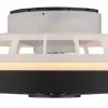 GLOBO Deckenventilator mattschwarz Opal H/D: ca. 15,9x54 cm max. 45 W