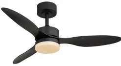 GLOBO Deckenventilator mattschwarz Opal H/D: ca. 40,5x106 cm max. 20 W