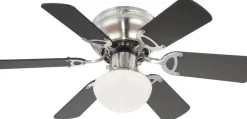 GLOBO Deckenventilator 307 nickel matt H/D: ca. 28x76 cm max. 60 W