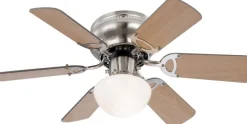 GLOBO Deckenventilator 307 nickel matt H/D: ca. 28x76 cm max. 60 W