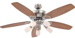 GLOBO Deckenventilator nickel Opal H/D: ca. 49,5x130 cm max. 40 W