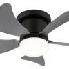 GLOBO Deckenventilator Opal grau mattschwarz H/D: ca. 13x40,6 cm max. 10 W