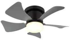 GLOBO Deckenventilator Opal grau mattschwarz H/D: ca. 13x40,6 cm max. 10 W