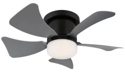 GLOBO Deckenventilator Opal grau mattschwarz H/D: ca. 13x40,6 cm max. 10 W