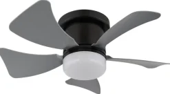 GLOBO Deckenventilator Opal grau mattschwarz H/D: ca. 13x40,6 cm max. 10 W