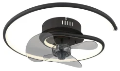 GLOBO Deckenventilator Opal schwarz H/D: ca. 13,9x45 cm max. 30 W