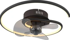 GLOBO Deckenventilator Opal schwarz H/D: ca. 13,9x45 cm max. 30 W