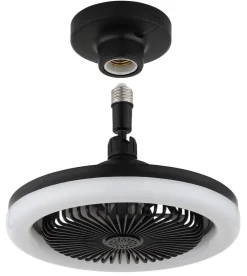GLOBO Deckenventilator Opal mattschwarz H/D: ca. 21,7x25,8 cm max. 20 W