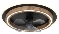 GLOBO Deckenventilator Opal schwarz dunkelbraun H/D: ca. 13,5x50 cm max. 32 W