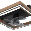 GLOBO Deckenventilator Opal dunkelbraun schwarz B/H/T: ca. 44x13,5x44 cm max. 24 W