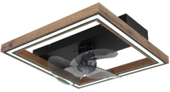 GLOBO Deckenventilator Opal dunkelbraun schwarz B/H/T: ca. 44x13,5x44 cm max. 24 W