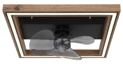 GLOBO Deckenventilator Opal dunkelbraun schwarz B/H/T: ca. 44x13,5x44 cm max. 24 W